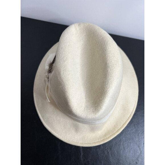 Vintage Betmar New York White/ Ivory  100% Wool Hat - Picture 9 of 11